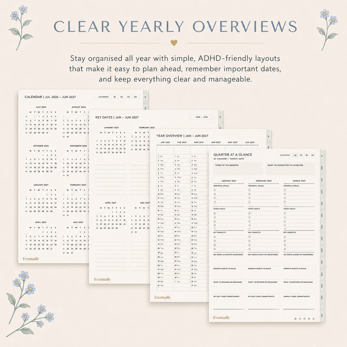 ADHD Digital Planner 2026-2027