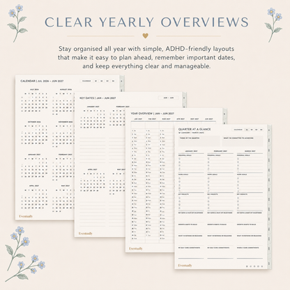 ADHD Digital Planner 2026-2027