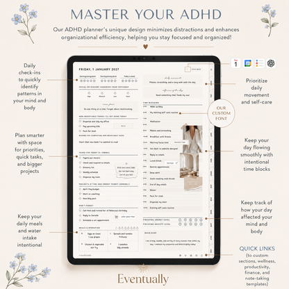 ADHD Digital Planner 2026-2027