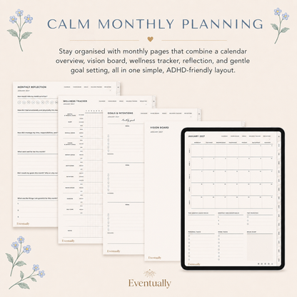 ADHD Digital Planner 2026-2027